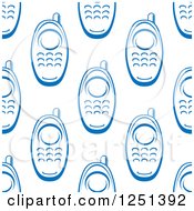 Poster, Art Print Of Seamless Blue Cell Phone Background Pattern