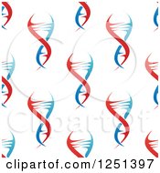 Clipart Of A Seamless DNA Background Pattern Royalty Free Vector Illustration