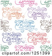 Poster, Art Print Of Seamless Colorful Happy Birthday Background Pattern
