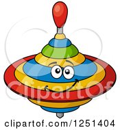 Clipart Of A Spinner Baby Toy Royalty Free Vector Illustration by Vector Tradition SM