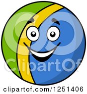 Clipart Of A Happy Ball Baby Toy Royalty Free Vector Illustration