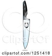 Clipart Of A Knife Character Royalty Free Vector Illustration