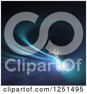Clipart Of A Blue Fractal Whirlpool Background Royalty Free Illustration
