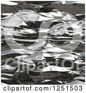 Poster, Art Print Of Seamless Abstract Wrinkled Aluminum Foil Texture