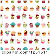 Poster, Art Print Of Seamless Colorful Cupcake Background Pattern