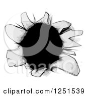 Clipart Of A Torn Hole Or Gun Shot Royalty Free Vector Illustration