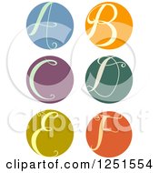 Poster, Art Print Of Round Cursive Letters A Through F