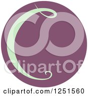 Poster, Art Print Of Round Purple Circle With Capital Letter C