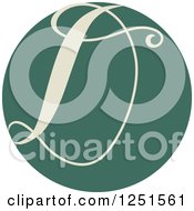 Poster, Art Print Of Round Green Circle With Capital Letter D