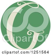 Poster, Art Print Of Round Green Circle With Capital Letter G