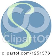 Clipart Of A Round Blue Circle With Capital Letter S Royalty Free Vector Illustration