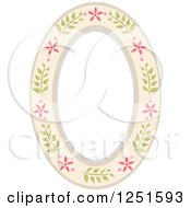 Poster, Art Print Of Shappy Chick Oval Floral Frame