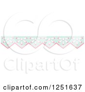 Poster, Art Print Of Shappy Chic Pink Amd Blue Flower Rule Border