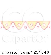 Clipart Of A Shappy Chic Yellow And Pink Rule Border Royalty Free Vector Illustration