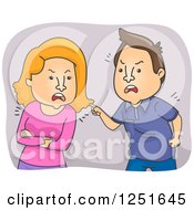 Poster, Art Print Of Mad Couple Arguing