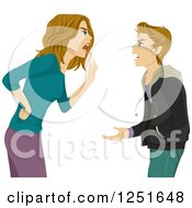 Poster, Art Print Of Mother Arguing With Her Teenage Son