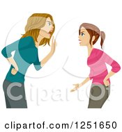 Poster, Art Print Of Mother Arguing With Her Teenage Daughter
