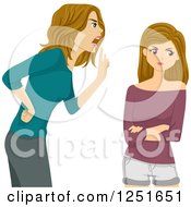 Poster, Art Print Of Mother Scolding Her Teenage Daughter