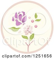 Poster, Art Print Of Round Shappy Chic Flower Icon