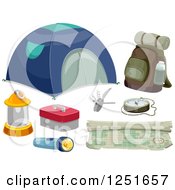 Poster, Art Print Of Camping And Hiking Gear