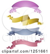 Clipart Of Colorful Ribbon Banners Royalty Free Vector Illustration
