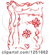 Poster, Art Print Of Red Bow And Ribbon Design Elements
