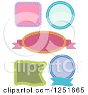 Poster, Art Print Of Colorful Stitched Labels