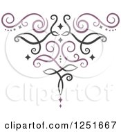 Purple And Black Ornate Swirl