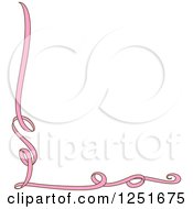 Clipart Of A Pink Ribbon Border Royalty Free Vector Illustration by BNP Design Studio