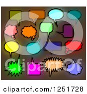 Poster, Art Print Of Colorful Stained Glass Speech And Thought Bubbles