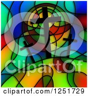 Poster, Art Print Of Stained Glass Calvary Design