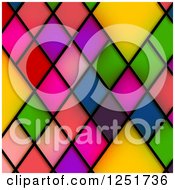 Background Of Colorful Stained Glass Diamonds