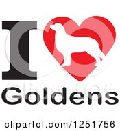 I Heart Goldens Dog Design