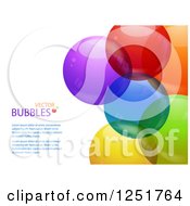 Clipart Of Colorful Bubbles And Sample Text Royalty Free Vector Illustration