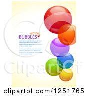 Poster, Art Print Of Colorful Bubbles And Sample Text