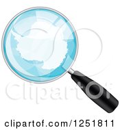 Magnifing Glass With Antarctica