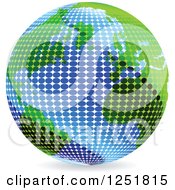 Poster, Art Print Of 3d Blue And Green Dot Earth