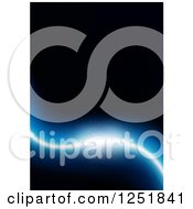 Poster, Art Print Of Black Background With A Blue Light