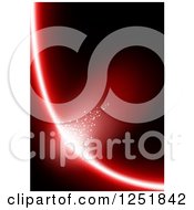 Poster, Art Print Of Black Background With A Red Light