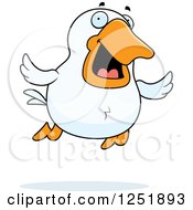 Poster, Art Print Of Happy Flying Duck
