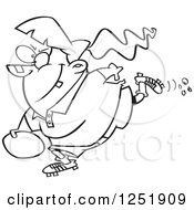 Clipart Of A Black And White Chubby Woman Playing Rugby Royalty Free Vector Illustration