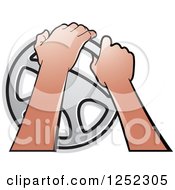 Hands Operating A Steering Wheel