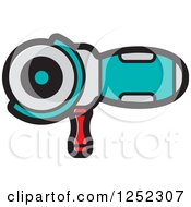 Clipart Of A Turquoise Sander Machine Royalty Free Vector Illustration by Lal Perera