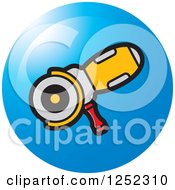 Clipart Of A Round Sander Machine Icon Royalty Free Vector Illustration by Lal Perera