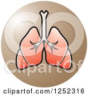 Clipart Of A Lungs Icon Royalty Free Vector Illustration