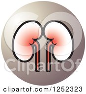 Clipart Of A Kidneys Icon Royalty Free Vector Illustration by Lal Perera