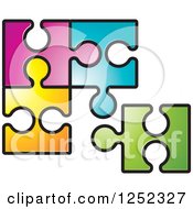 Poster, Art Print Of Colorful Jigsaw Puzzle Pieces