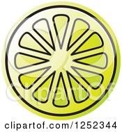 Clipart Of A Lemon Or Lime Royalty Free Vector Illustration