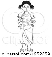 Poster, Art Print Of Black And White Girl With Sinhala Sweets