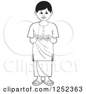 Poster, Art Print Of Black And White Boy With Sinhala Betel